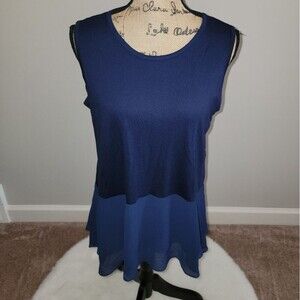 Michael Kors blue sleeveless top